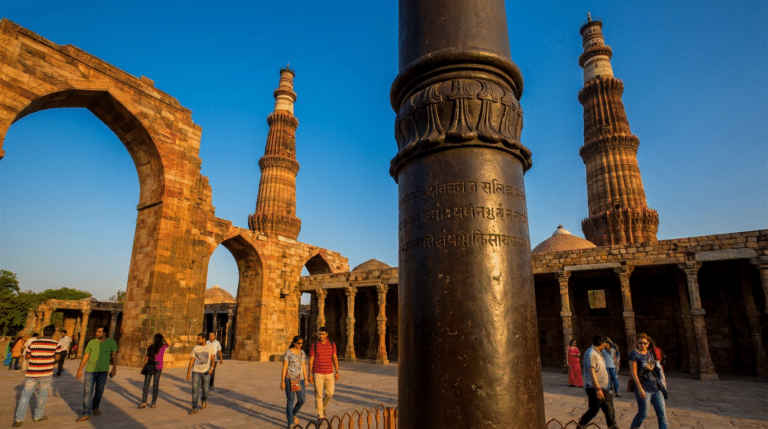 Delhi Iron Pillar illustrating ancient Indian metallurgy