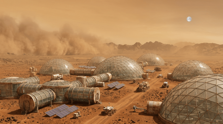 Mars landscape and the future of human exploration