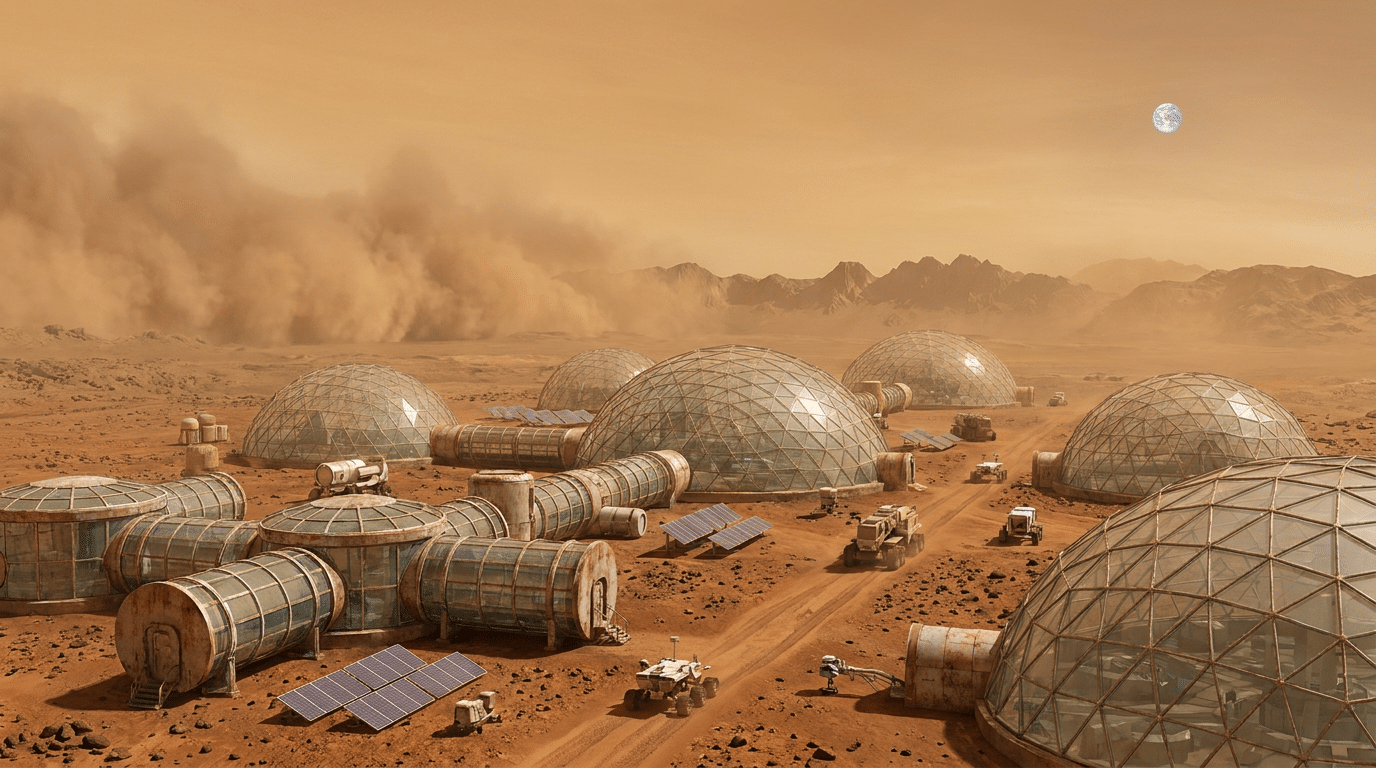 Mars landscape and the future of human exploration